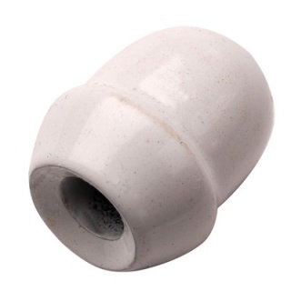 Metal acorn, White
