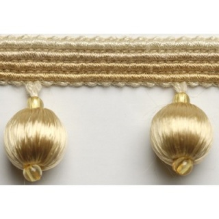 Jive satin ball fringe, Gold