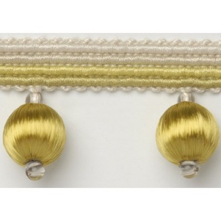 Jive satin ball fringe, Lime