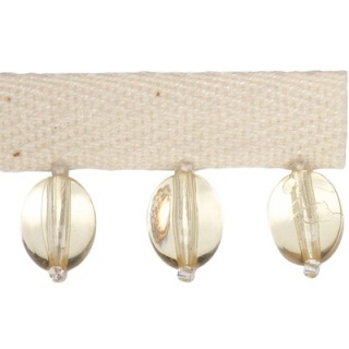 Oval Bead trim, Ivory