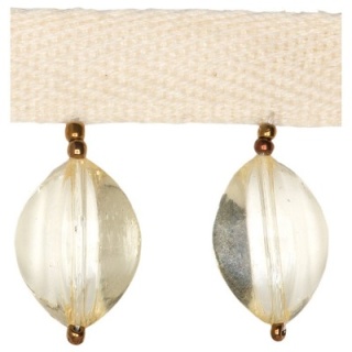 Large Oval Bead trim, Ivory