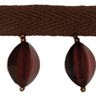 Large Oval Bead trim, Brown