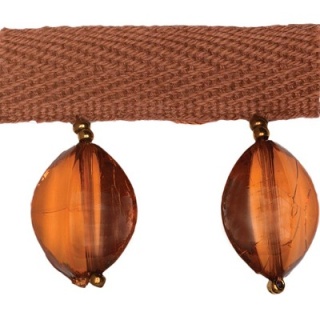Large Oval Bead trim, Amber