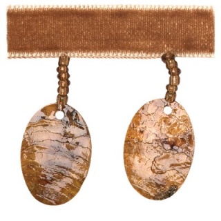 Oval Shell trim, Brown