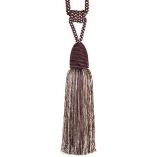 Jive 2 single tassel tieback, Aubergine