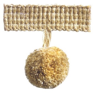 Trends pompom fringe, Warm Gold