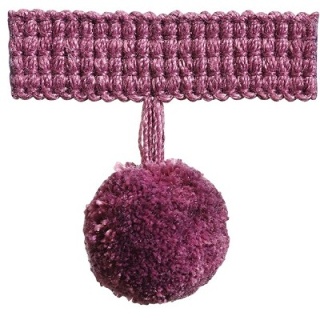 Trends pompom fringe, Damson