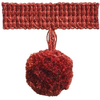 Trends pompom fringe, Terracotta
