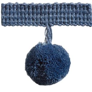 Trends pompom fringe, Indigo