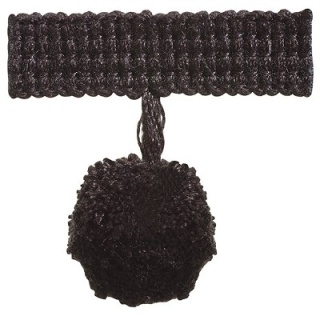 Trends pompom fringe, Black