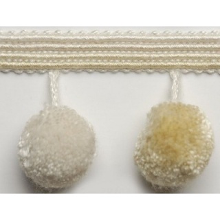 Jive pompom braid, Cream