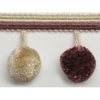 Jive pompom braid, Aubergine