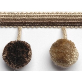 Jive pompom braid, Brown