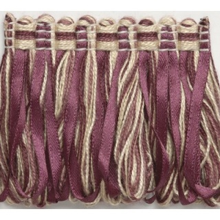 Ribbon ruche fringe, Aubergine