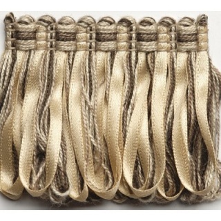 Ribbon ruche fringe, Brown