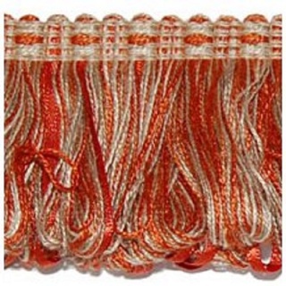 Ribbon ruche fringe, Orange