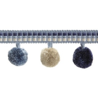 Highland pompom trim, Bluebird