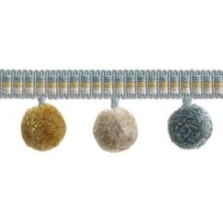 Highland pompom trim, Aqua