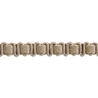 Highland faux leather braid, Biscuit