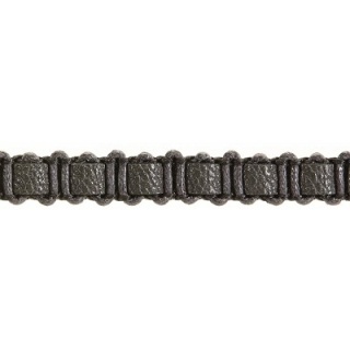 Highland faux leather braid, Grey