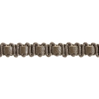 Highland faux leather braid, Taupe