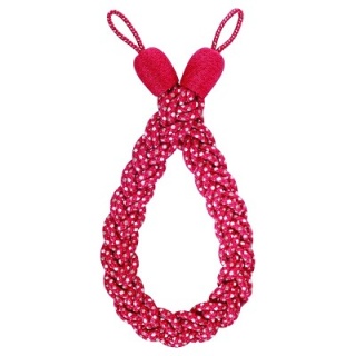 Highland plaited rope tieback, Ruby