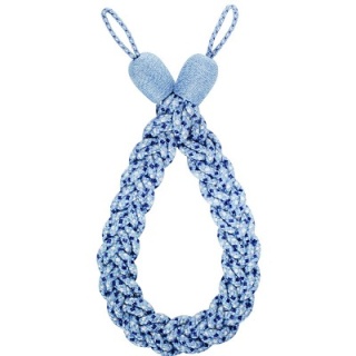 Highland plaited rope tieback, Bluebird