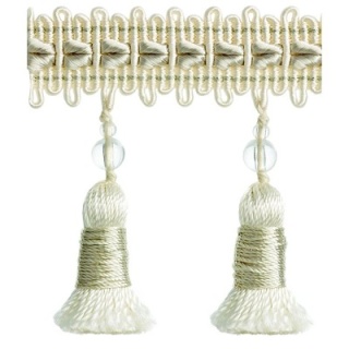 Verona tassel fringe, Pearl