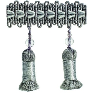 Verona tassel fringe, Silver Grey