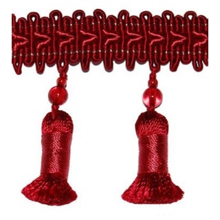 Verona tassel fringe, Coral