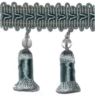 Verona tassel fringe, Duck Egg
