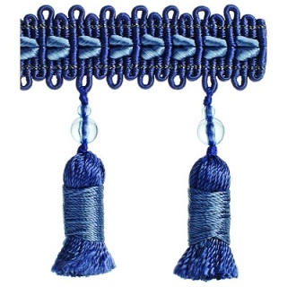 Verona tassel fringe, Indigo