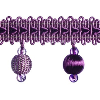 Verona ball fringe, Mauve