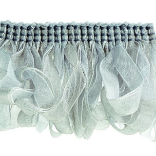 Verona ribbon ruche, Silver Grey