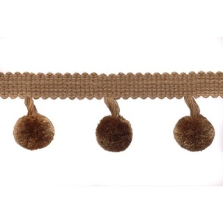 Supernova pompom fringe, Brown