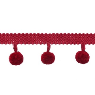 Supernova pompom fringe, Red