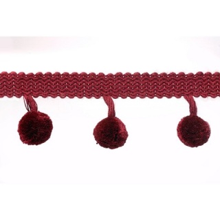 Supernova pompom fringe, Claret