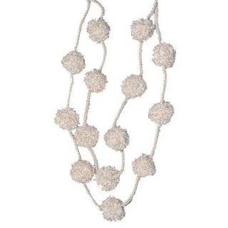 Opus pompom tieback, Pearl