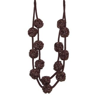Opus pompom tieback, Chocolate