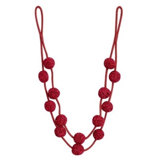 Opus pompom tieback, Brick Red