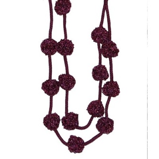 Opus pompom tieback, Damson