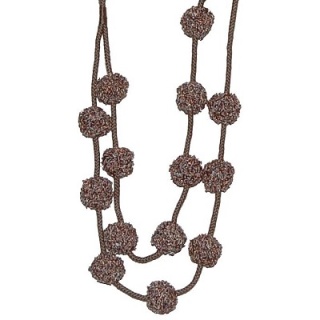 Opus pompom tieback, Mocha