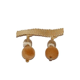 Opus Suede ball fringe, Soft Gold