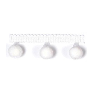 Pompom Fringe Snow White