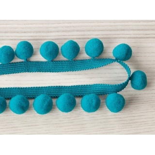 Romo Pompom braid, Turquoise
