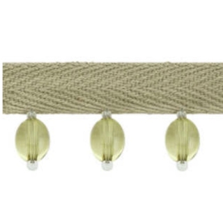 Oval Bead trim, Green
