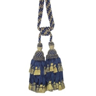Antique swagged double tassel tieback, colour 7652