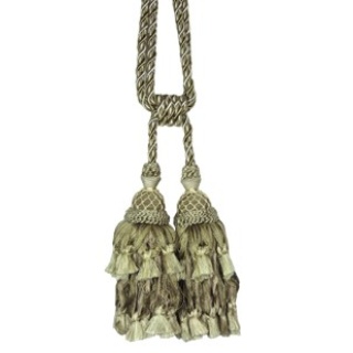 Antique swagged double tassel tieback, colour 7832