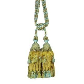 Antique swagged double tassel tieback, colour 7838