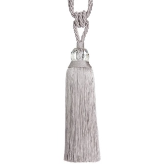 Vienna single tassel Glass tieback, Platinum